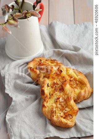 Danish Pastry with almonds 48920686