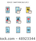 Daily life icon collection set flat layout 48923344