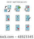 Mobile icon collection set daily lifestyle concept 48923345