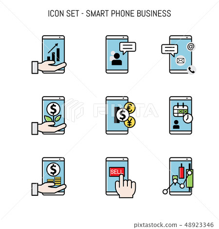 Business icon collection set pack flat lay design 48923346