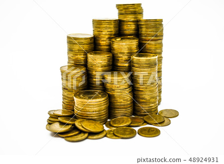 A large pile of Ukrainian coins A large pile of Ukrainian coins 48924931