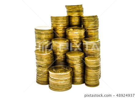 A large pile of Ukrainian coins A large pile of Ukrainian coins 48924937