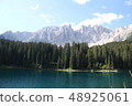 Calezza lake and Dolomiti massif 48925061