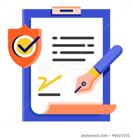 Insurance policy flat illustration Insurance policy flat illustration 48925501