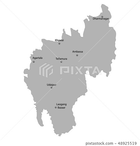 High Quality map state of India. 48925519
