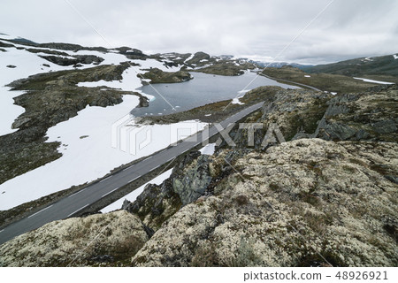 Bjorgavegen - mountain road in Norway Bjorgavegen - mountain road in Norway 48926921