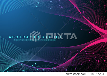 Big Genomic Data Visualization. DNA helix, DNA strand, DNA Test. Molecule or atom, neurons. Abstract Big Genomic Data Visualization. DNA helix, DNA strand, DNA Test. Molecule or atom, neurons. Abstract 48927231