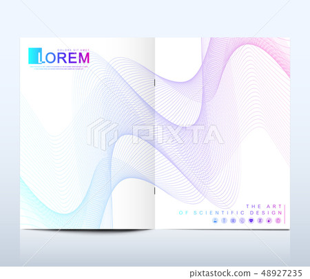Modern vector template for brochure, leaflet, flyer, cover, catalog in A4 size. DNA helix, DNA 48927235