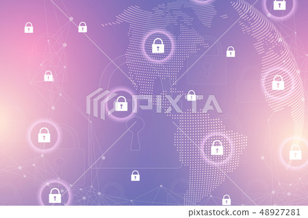 Protection concept. Data Security system Shield... - Stock Illustration ...