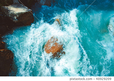 flowing mountain river flowing mountain river 48929209