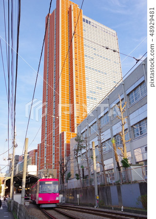 Carrot Tower and Tokyu Setagaya Line 48929481