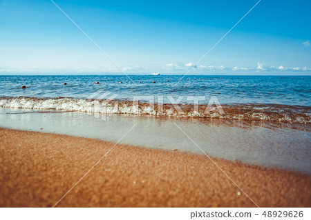 paradise beaches at Cancun, Caribbean coast paradise beaches at Cancun, Caribbean coast 48929626