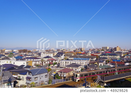 Fuchu city skyline early in the morning 48929826