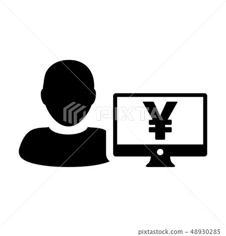 Stock market icon vector male user person profile - Stock Illustration ...