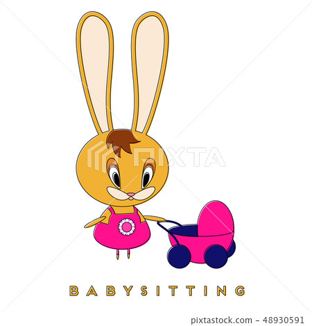 Rabbit and stroller Rabbit and stroller 48930591