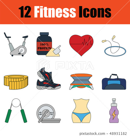 Fitness icon set 48931182