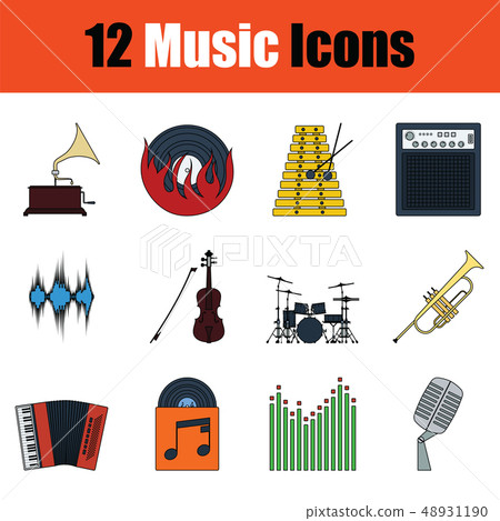 Music icon set Music icon set 48931190
