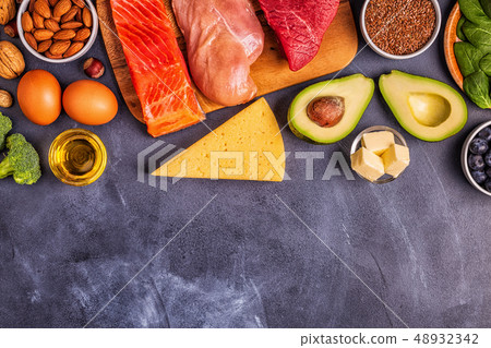 Balanced low carb, high good fat , healthy food. 48932342
