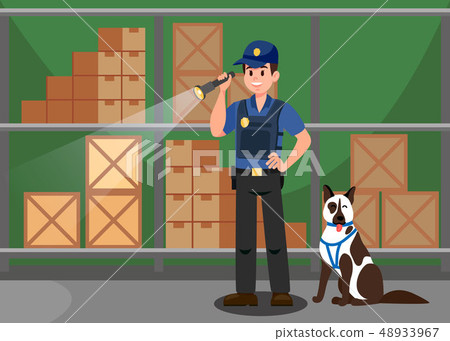 Agent and German Shepherd Flat Vector Illustration Agent and German Shepherd Flat Vector Illustration 48933967