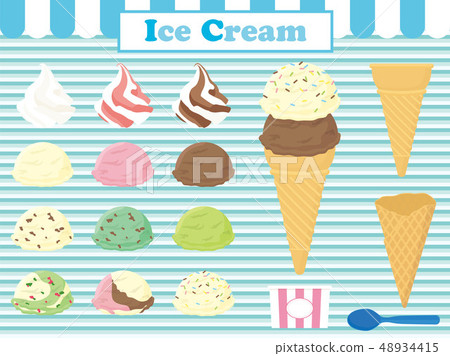 Ice cream set 48934415