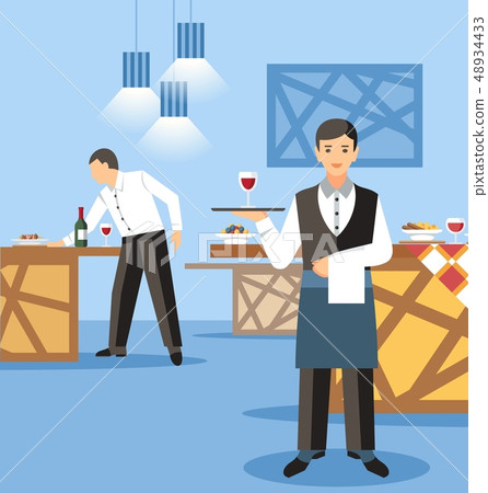 Banquet Catering Service Flat Vector Illustration Banquet Catering Service Flat Vector Illustration 48934433
