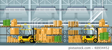 Warehouse Automatic Distribution Forklift Car Warehouse Automatic Distribution Forklift Car 48934452