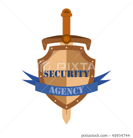 Security Agency Symbol Vector Flat Illustration Security Agency Symbol Vector Flat Illustration 48934744