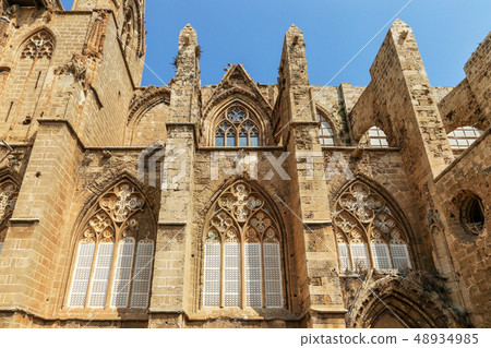 Lala Mustafa Pasha Mosque, side view. Famagusta. Lala Mustafa Pasha Mosque, side view. Famagusta. 48934985