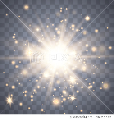 Glow light effect with sparks 48935656