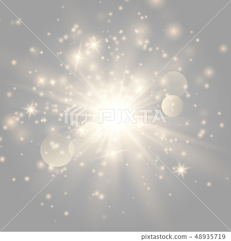 Glow light effect with sparks Glow light effect with sparks 48935719