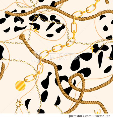 Pattern with belts, chain  48935946