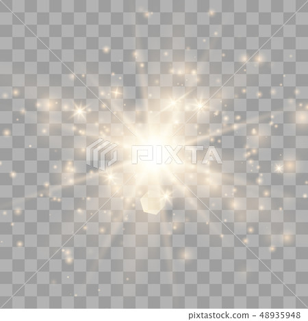 Glow light effect with sparks Glow light effect with sparks 48935948