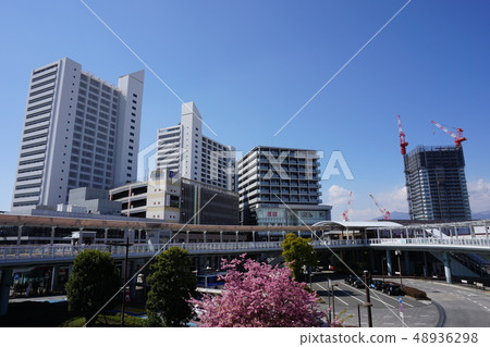 小田急線Ebina Station Roundabout Mansions Leafer Tower Ebina et al。2019年3月 48936298