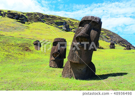 Lano Lalac with Easter Island Moai Lano Lalac with Easter Island Moai 48936498