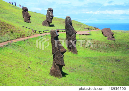 Abandoned moai statue of Rano Lalac on Easter Island 48936500