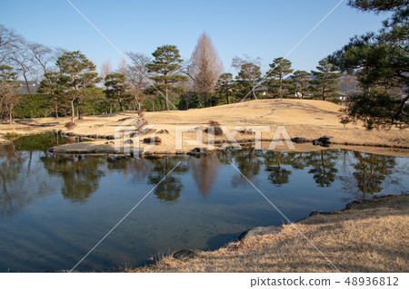 樂山花園昆明池塘日本花園群馬縣塔馬拉喬 48936812