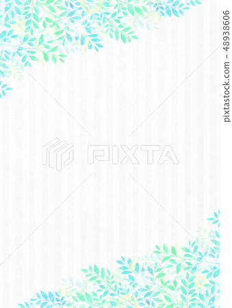 背景材料_木葉若葉青葉鮮綠 48938606