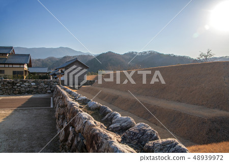 Near the central gate of Leshan Park Ishigaki Dojo Japanese Garden Gunma Prefecture Tamaramachi 48939972