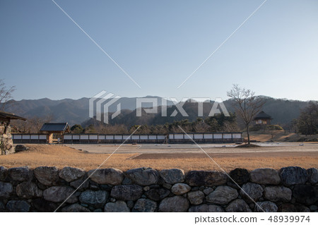 Near the central gate of Leshan Park Ishigaki Dojo Japanese Garden Gunma Prefecture Tamaramachi 48939974