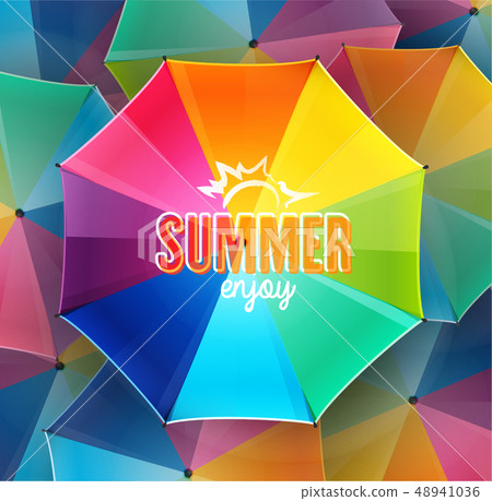blue and yellow orange summer sun light burst. 48941036