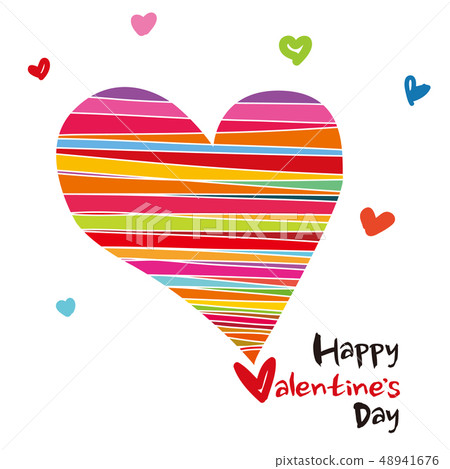 Valentine's Day and drawing hearts illustration 48941676
