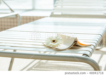 度假村池畔閱讀書 度假村池畔閱讀書 48941718