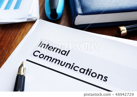 Stack of internal communications documents Stack of internal communications documents 48942729