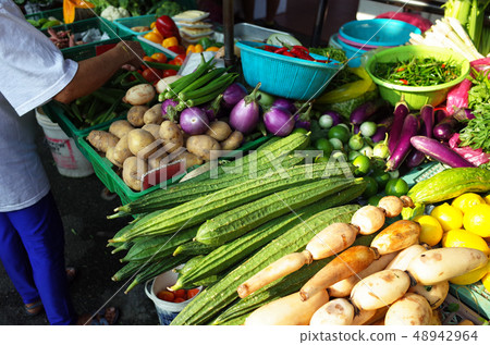 Penang Island Proutics Market Vegetables Penang Morning Market 48942964