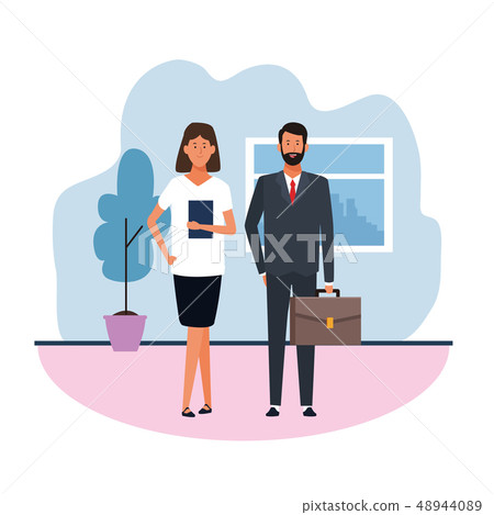business couple teamwork 48944089