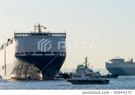Docking and tugboats for car carriers 48944275