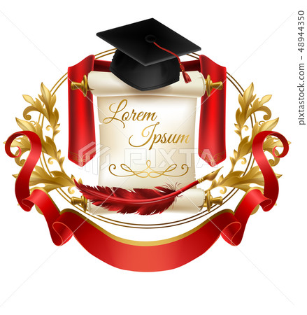 College brotherhood emblem 3d realistic vector 48944350