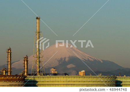 Petrochemical complex and Mt. Fuji 48944748