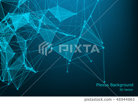 Abstract polygonal background with connected lines 48944863