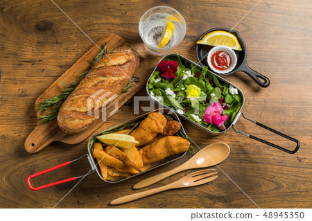 Fish and chips typical British fish and chips Fish and chips typical British fish and chips 48945350